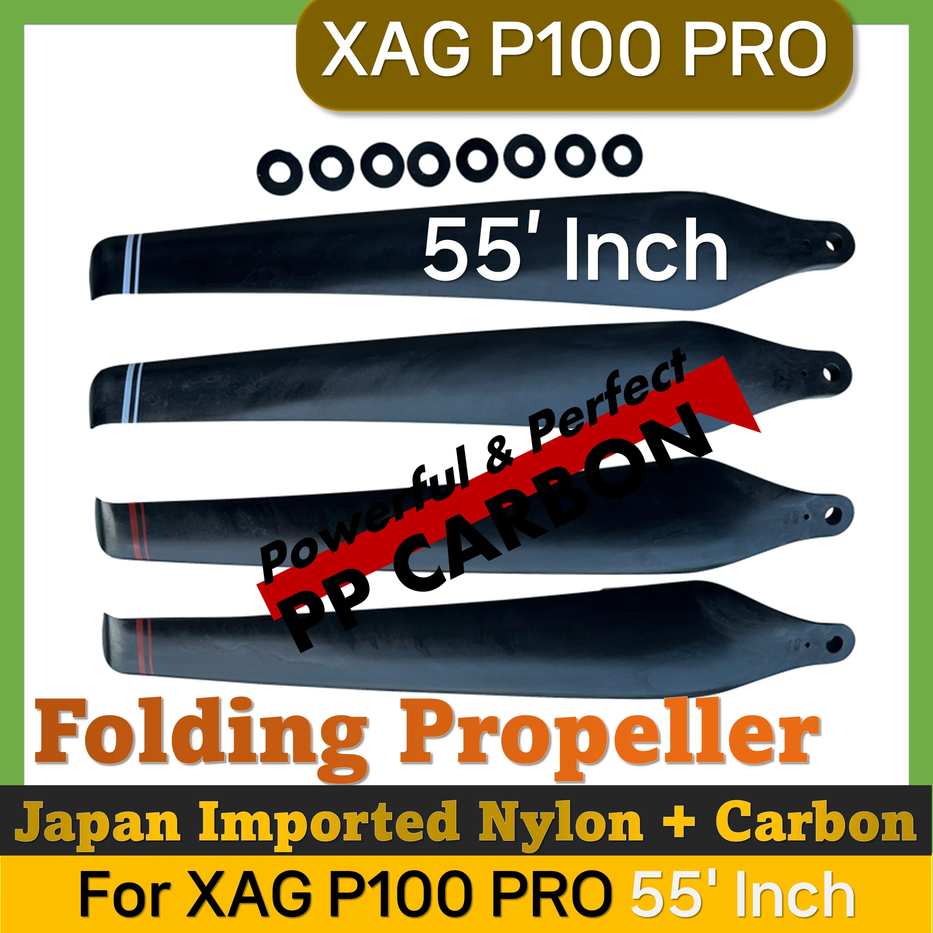 1 Pair 55Inch Folding Nylon Carbon Propellers for XAG P100 PRO Agricultural Drone UAV Accessories CW CCW Props 4Pcs