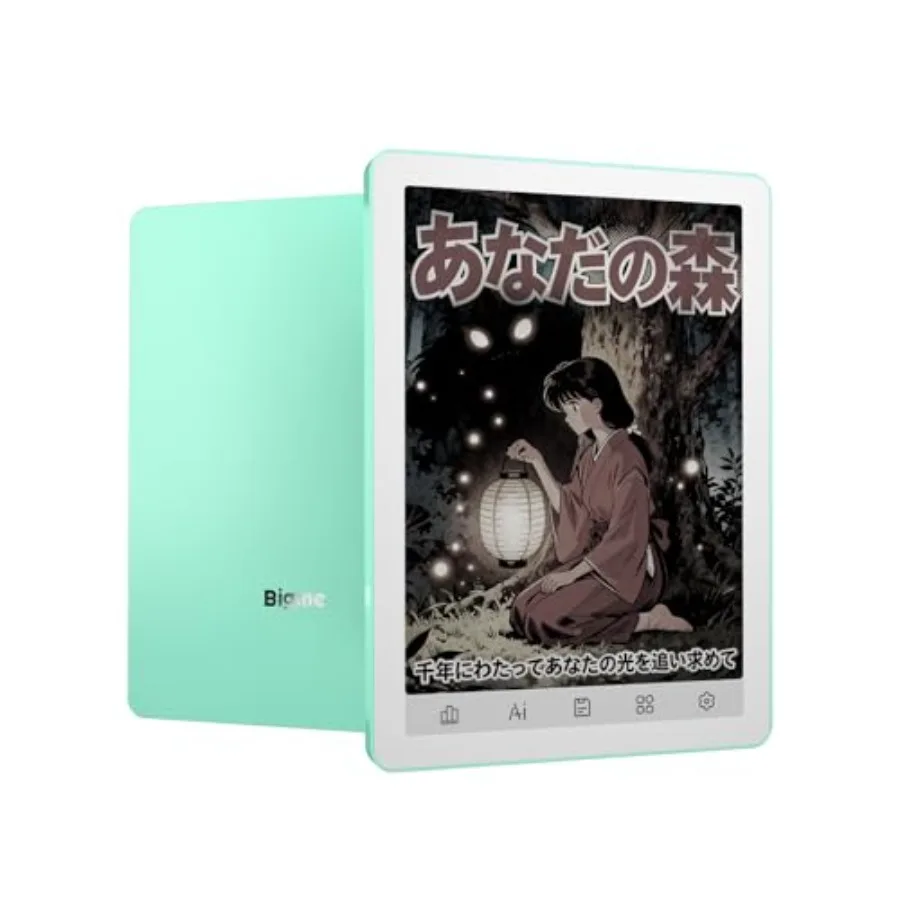 B6 Color eReader for reading and audiobooks E Ink display green Android 14 with 4GB RAM + 64GB storage 6-inch screen adjustable