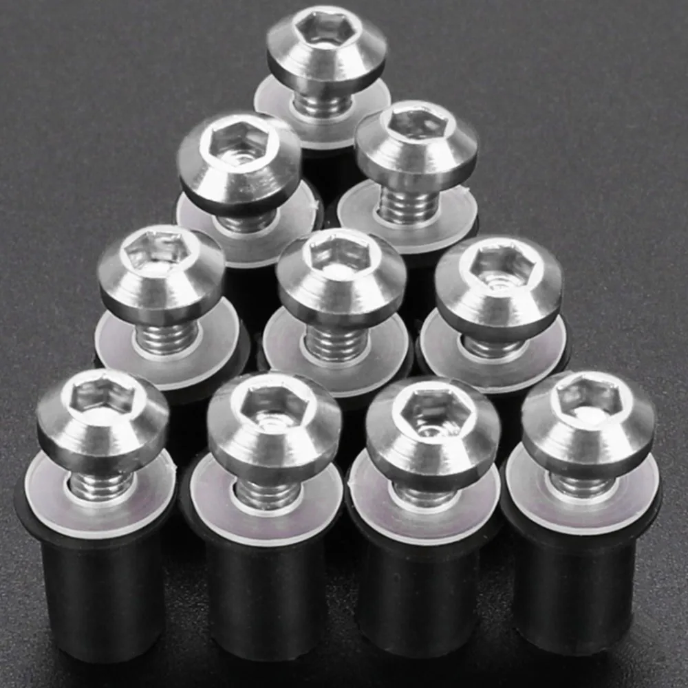 

5MM 10PCS Fairing Bolts Kit FOR APRILIA RSV4RR RSV4R RSV4 RSV1000R RS660 RS50 RS4 RS250 RS125 Tuareg 660 Windshield Screw Nuts