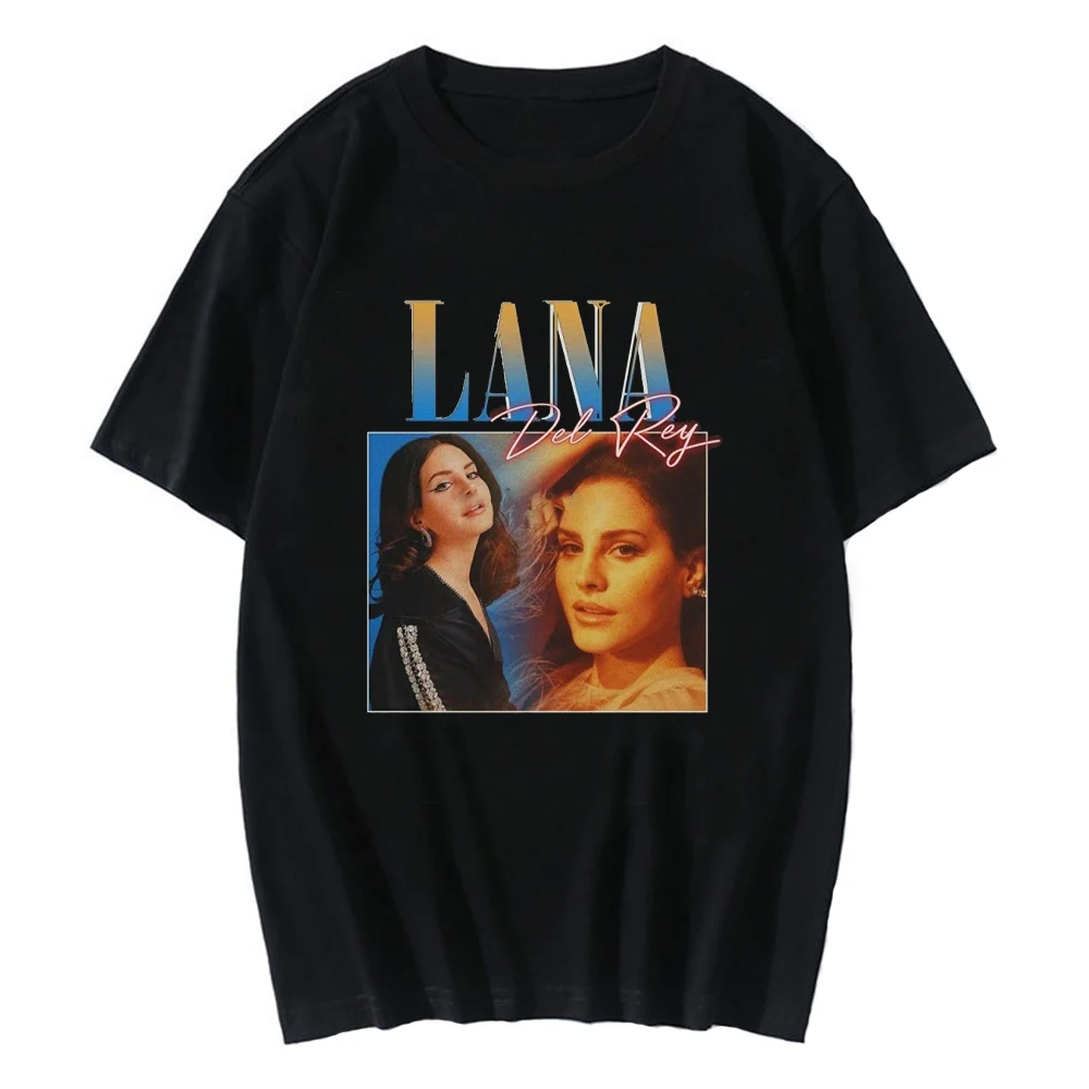 Lana Del Rey Print T-Shirts Men Women Fashion Short Sleeve Cotton T Shirt Hip Hop Streetwear Harajuku Unisex Tees Tops Clothing