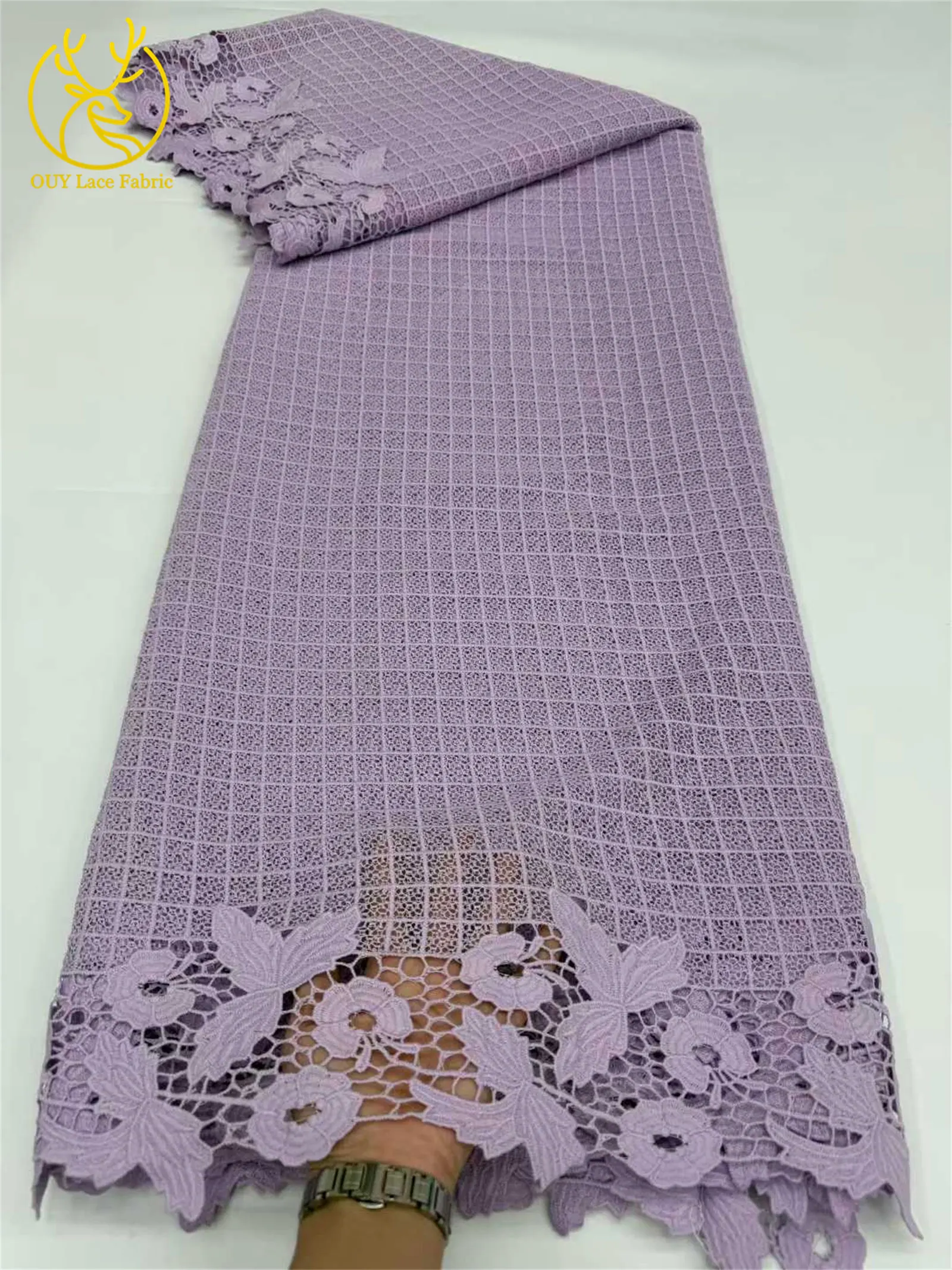 Afrykańska szwajcarska koronka haftowana, wysokiej jakości francuska nigeryjska koronka sznurkowa do sukienek na wesele i przyjęcia dla kobiet, 2025