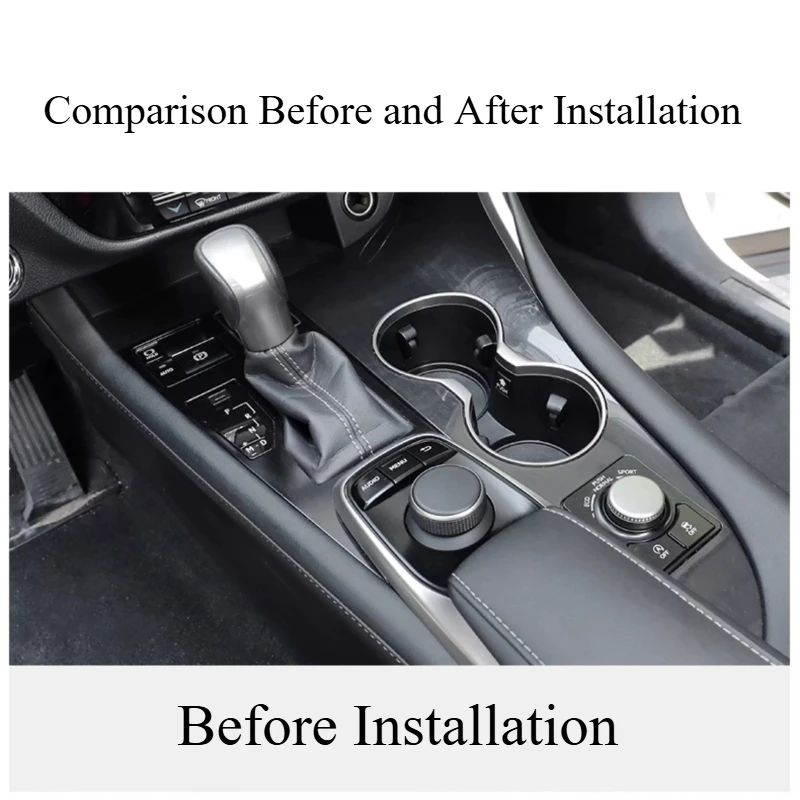 For Lexus RX300/RX200t/RX450h 2016-2022 Wood‑Grain Center‑Console Panel Gear‑Shift Cup‑Holder Trim Precise Fit Car Accessories