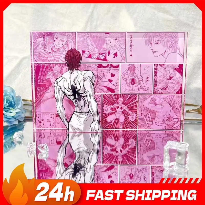 HUNTER Anime Peripherals Hisoka Figure Acrylic Bricks Collectible Cosplay Ornaments Hisoka Sexy Boy Bare Back Acrylic Decor Toys