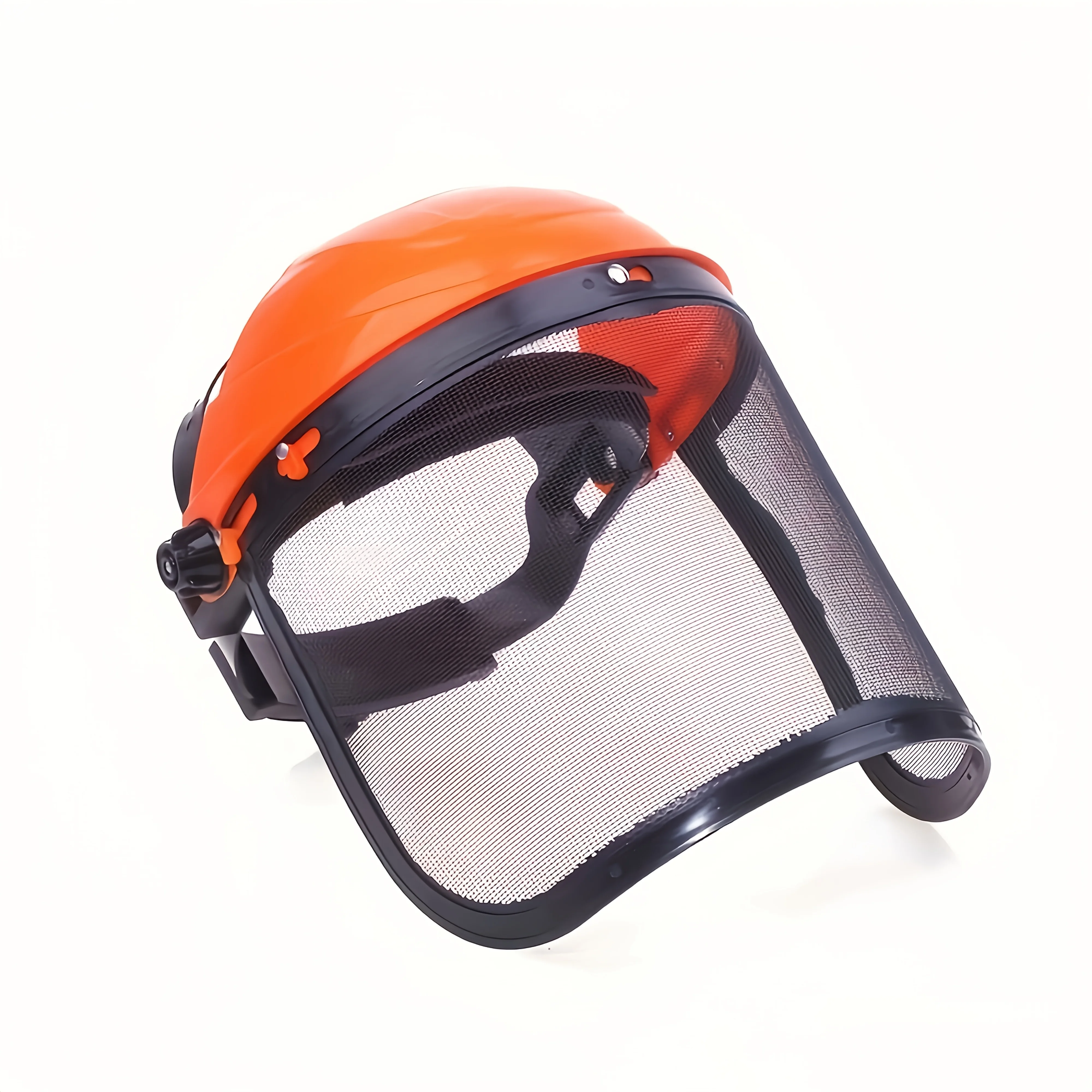 Weed Wacker Safety Helmet with Mesh Face Shield, Full Face Protective Visor for Grass Trimmer, String Trimmer, Brush Cutter, Yard Work & Gardening