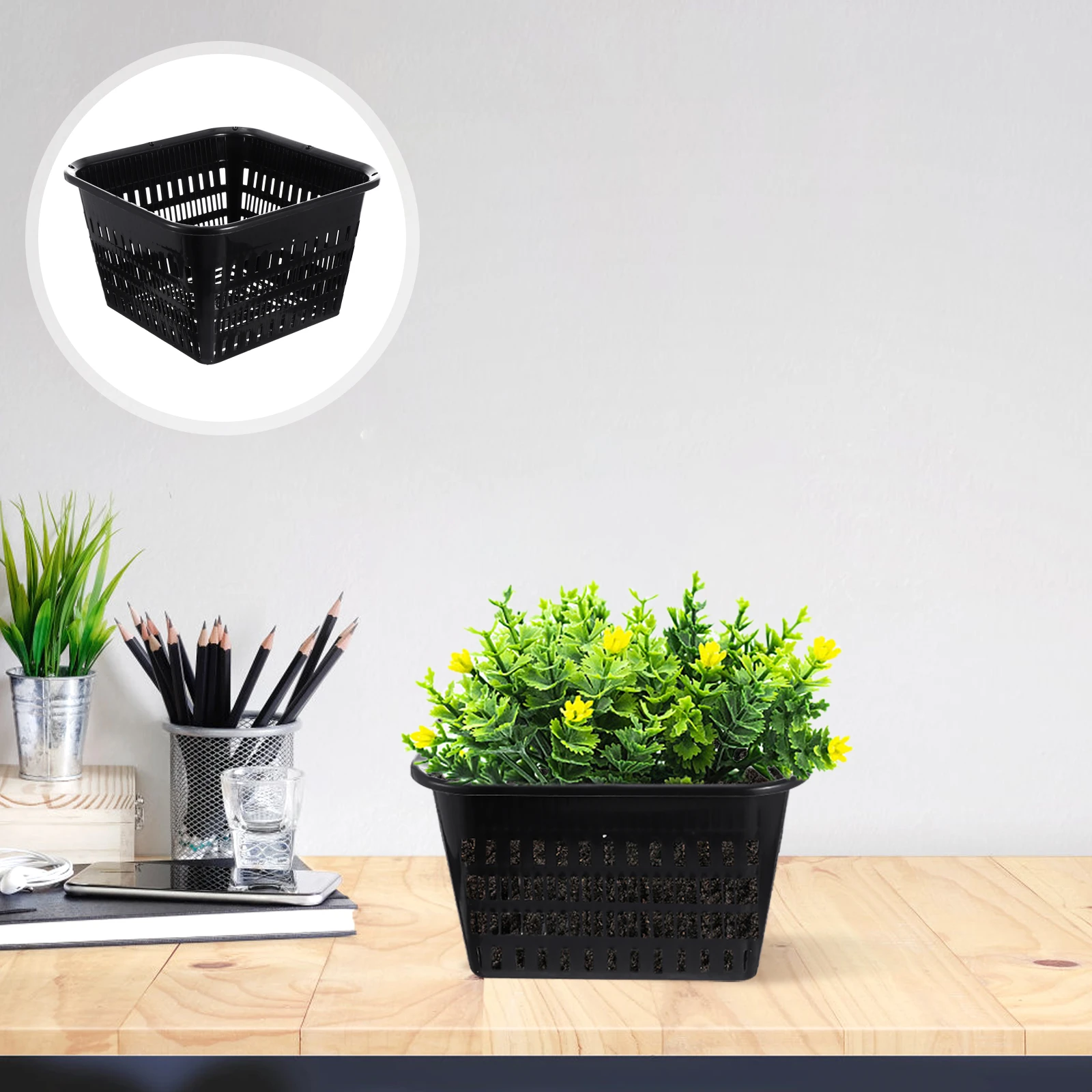 

5 Pcs Root Control Flower Pots Plastic Orchid Planter with Holes for Plants Breathable Durability Photosynthesis