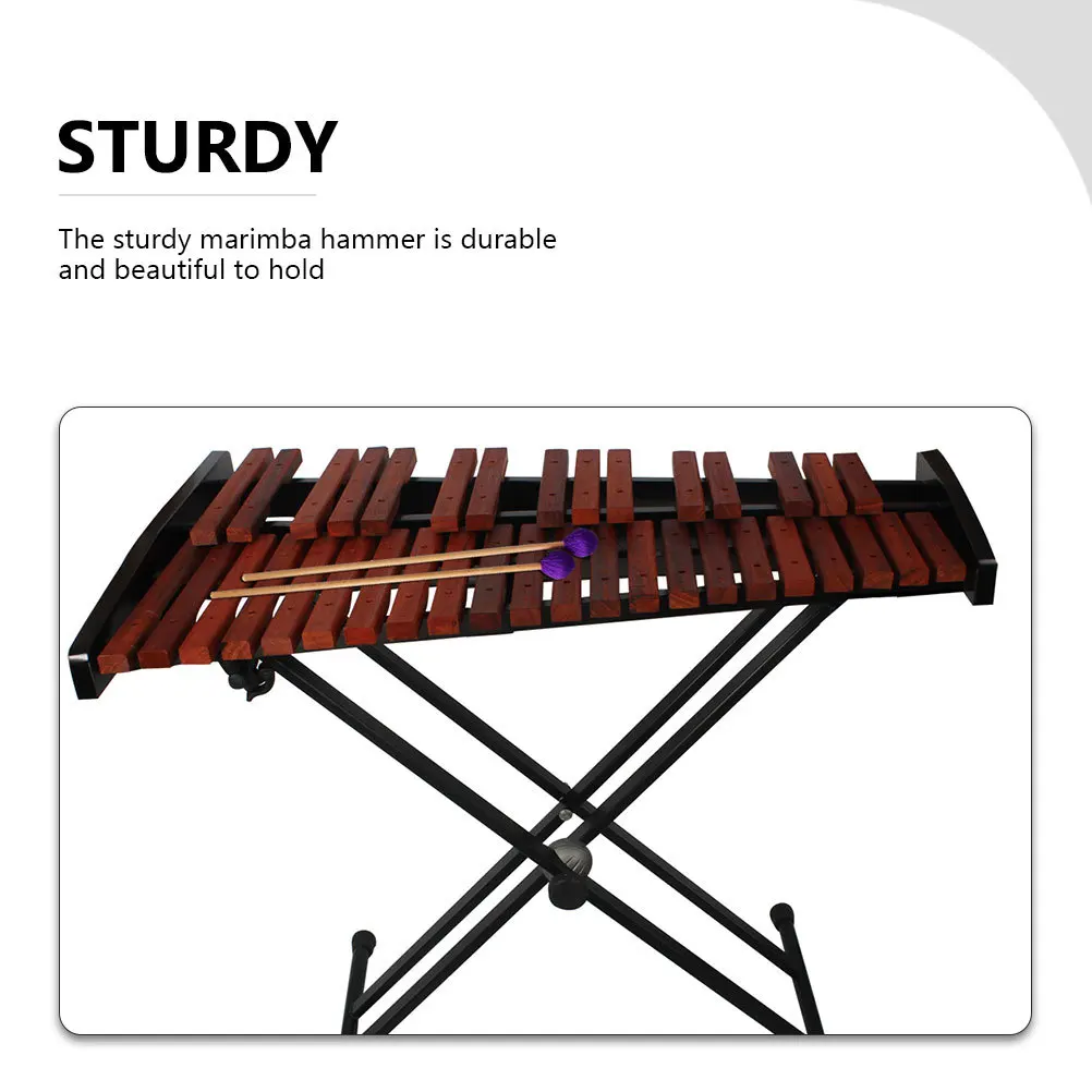

2Pcs Marimba Mallets Xylophone Hammers Excellent Durability Environmentally Friendly Crafted for Performance Xylophone Hammer