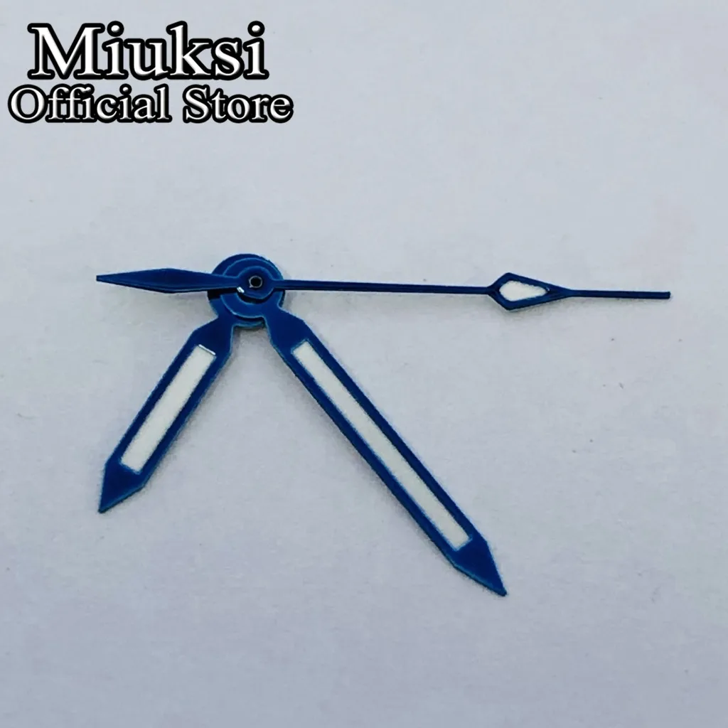 Miuksi silver blue gold watch hands green luminous fit NH35 NH36 ETA2824 2836 Miyota8205 8215 821A Mingzhu DG2813 3804 movement