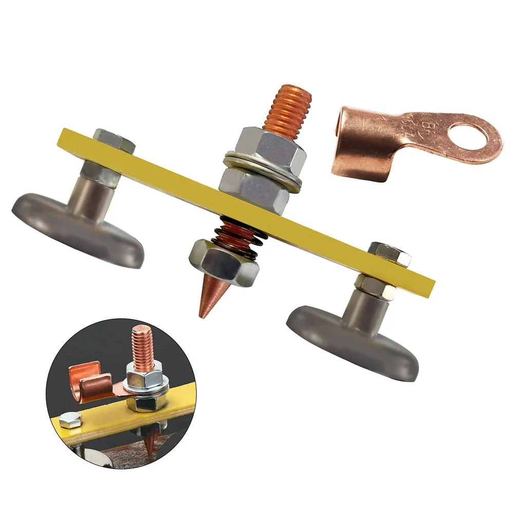 1Pc Double Welding Ground Clamp Iron Welding Support Clamp Holder Welding Fixture 110 X 35 X 65mm Soldering Tools Welding Supply