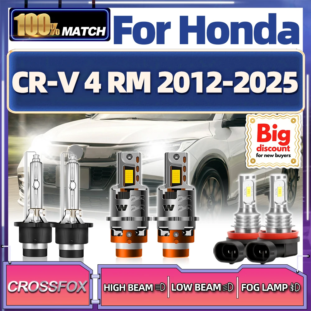Bombillas LED Xenón HID para Faros Delanteros CROSSFOX para Honda CR-V 4 RM 2012 2013 2014 2015 2016 2017 2018 2019 2020-2025
