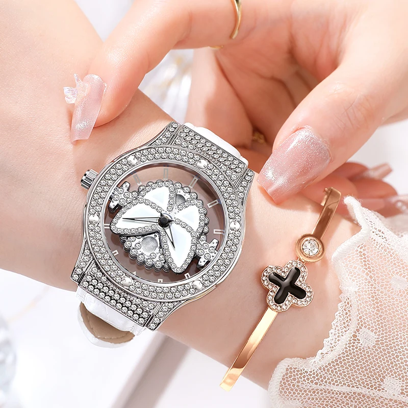 ROMITIME Original Diamond Watch for Women Fashion Elegant Stainless Steel Waterproof Quartz Watch Luxury Ladies Dress Watches