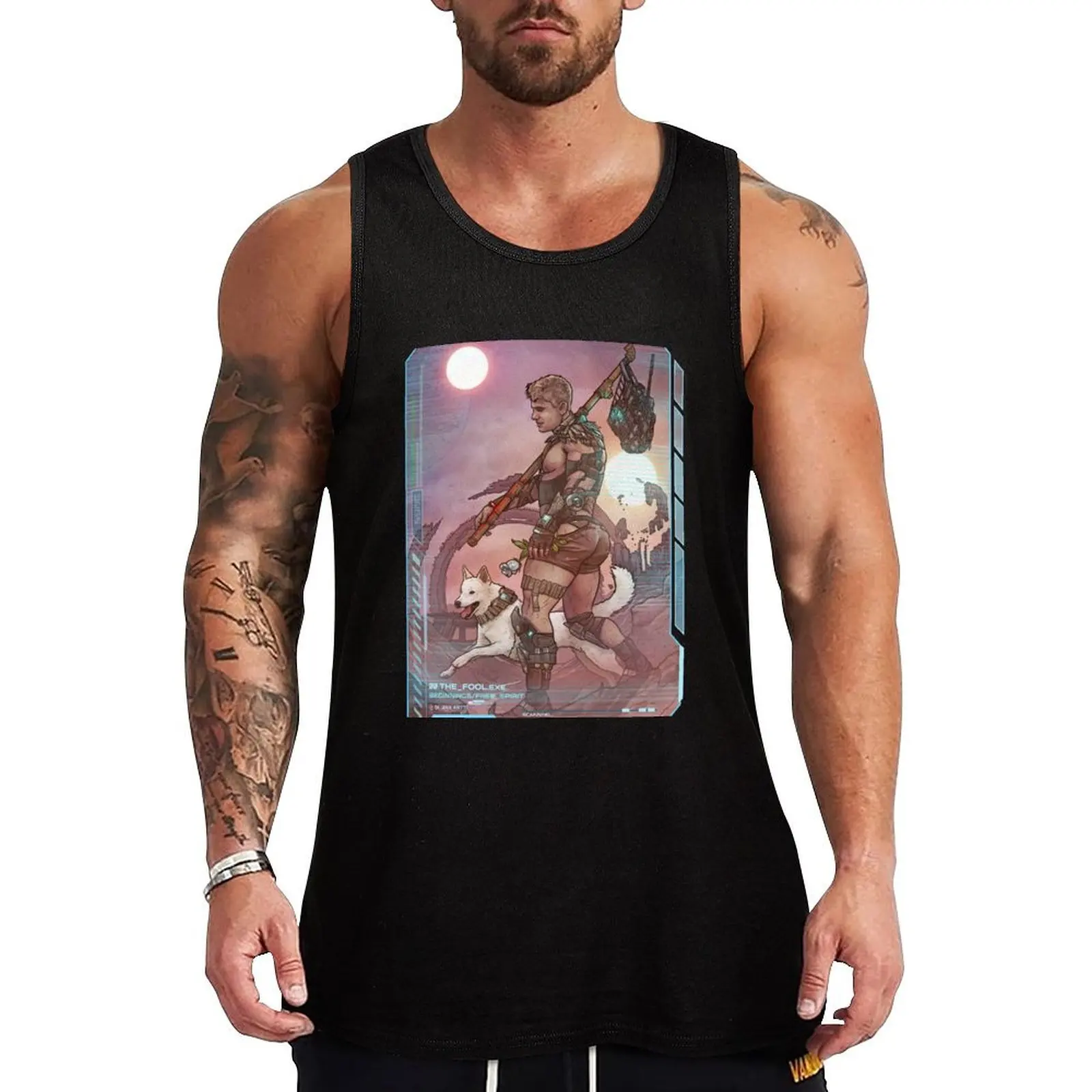 

The Fool Tank Top gym shirt men bodybuilding man Men's cotton t-shirt