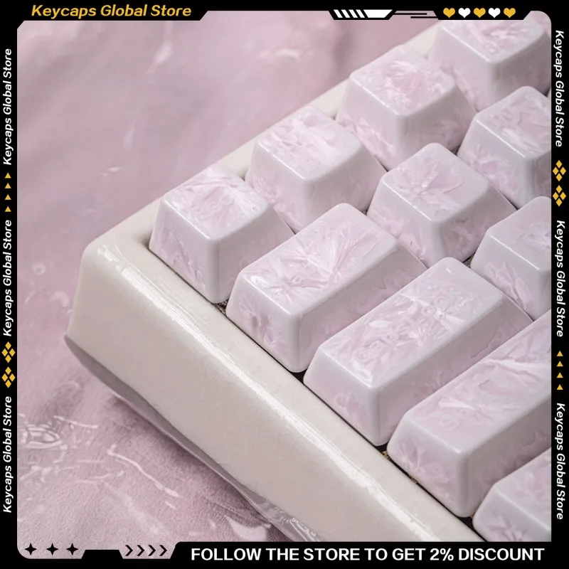 Shanshai Crystal Ceramic Keycaps Set High-transparent Original Profile Personalized Custom Magnetic Switch Keyboard Cap