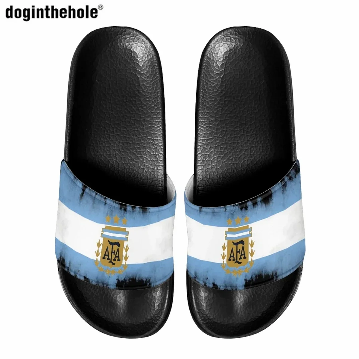 Fashion Women's Casual Flat Sandals Argentine Flag Art Design Hot Indoor Non-slip Couple Slippers Beach Slippers