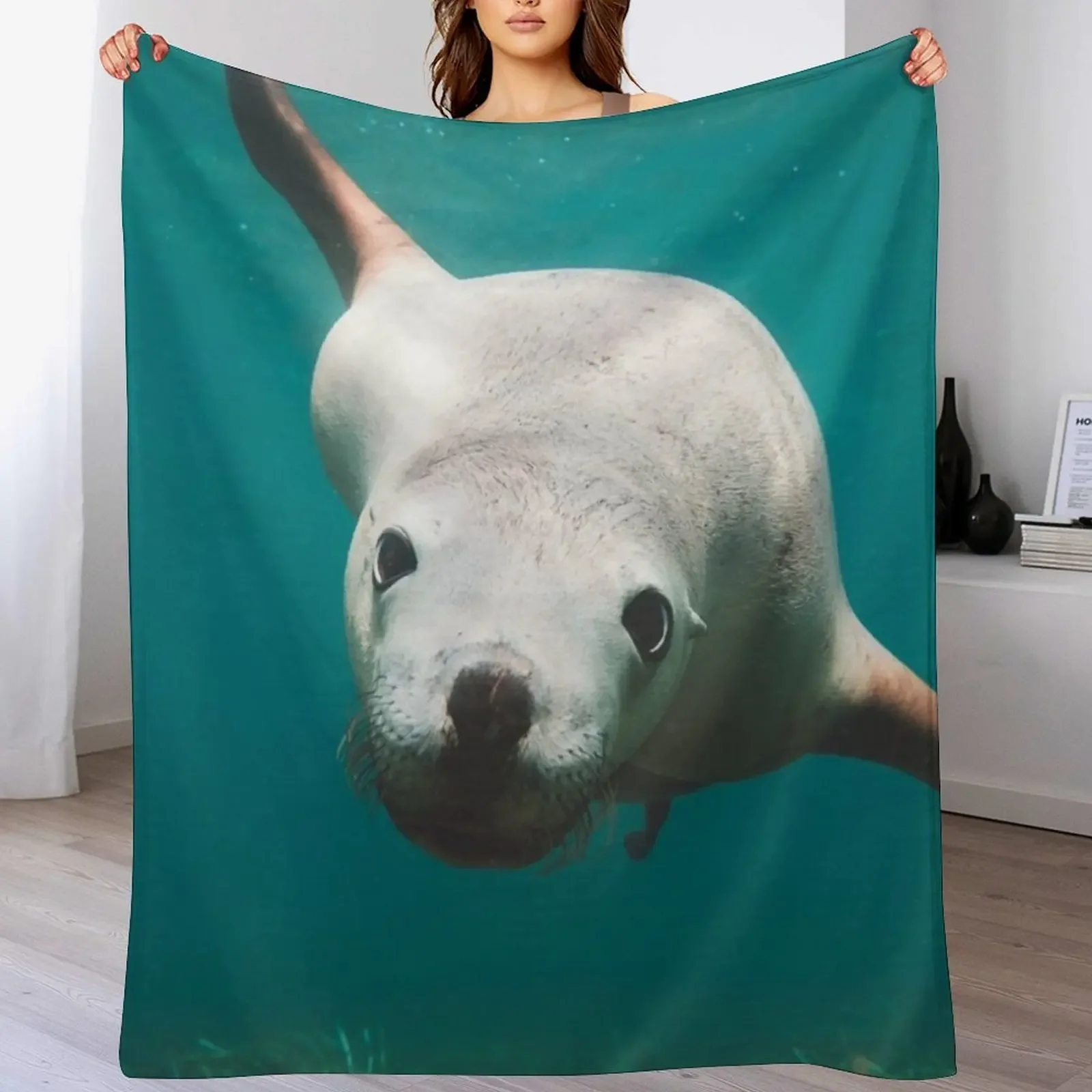 Seal Throw Blanket Machine Washable Soft Warm Blanket