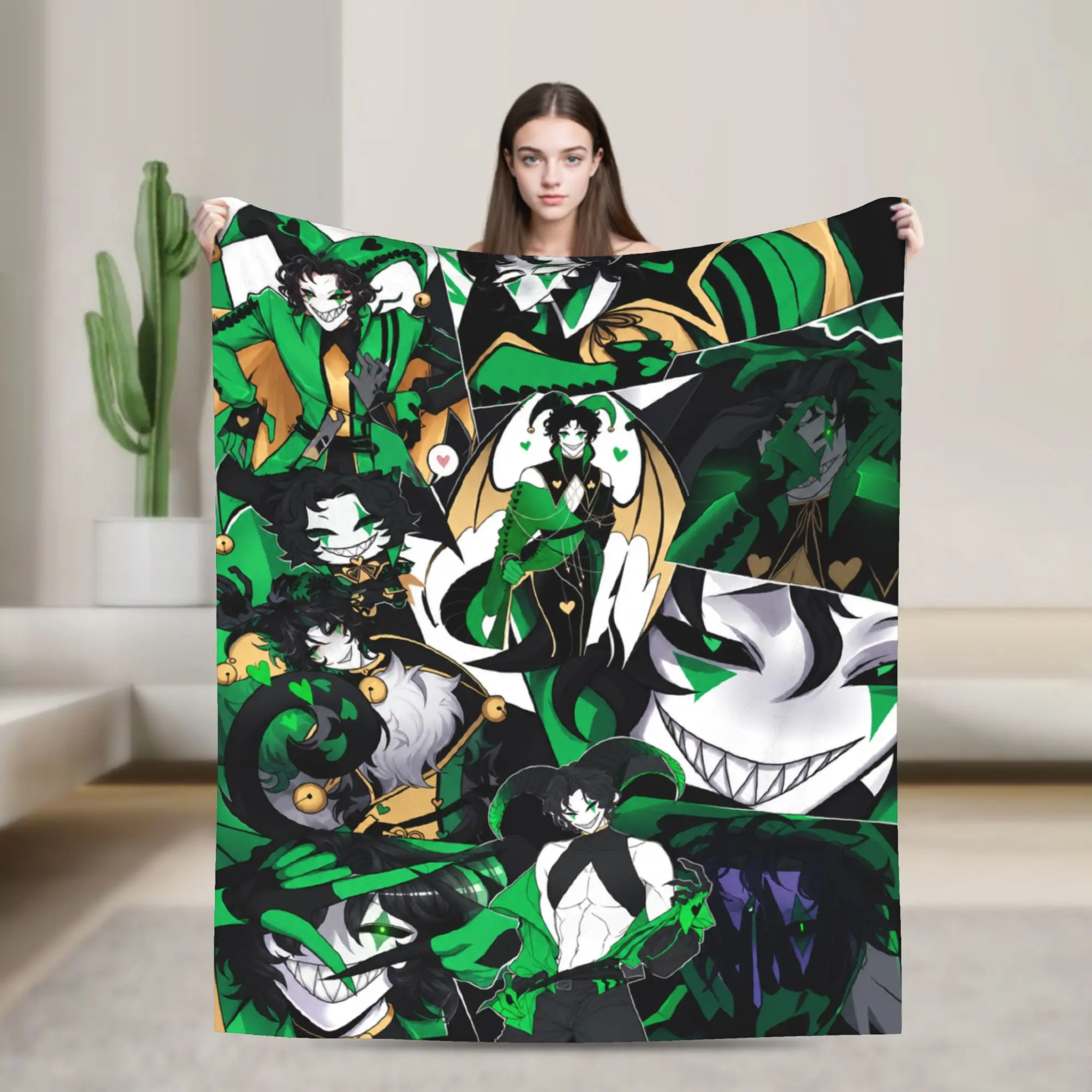 Soft Blankets Girls Boys Airplane Travel Freak Circus Green Throw Blanket  Flannel Bedspread For Bedroom Novelty Sofa Bed Cover