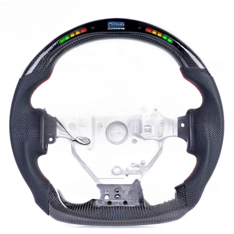 For Lexus IS NX RCF GSF (2014-2020) LED Carbon Fiber Steering Wheel with Vibration