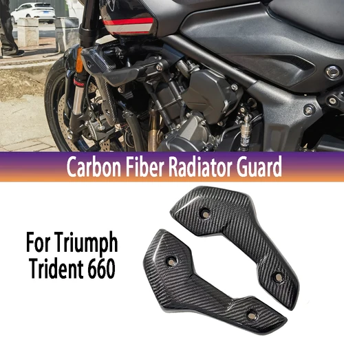 Cubiertas laterales de radiador de motocicleta de fibra de carbono para Triumph Trident 660 2021 2022 2023 2024