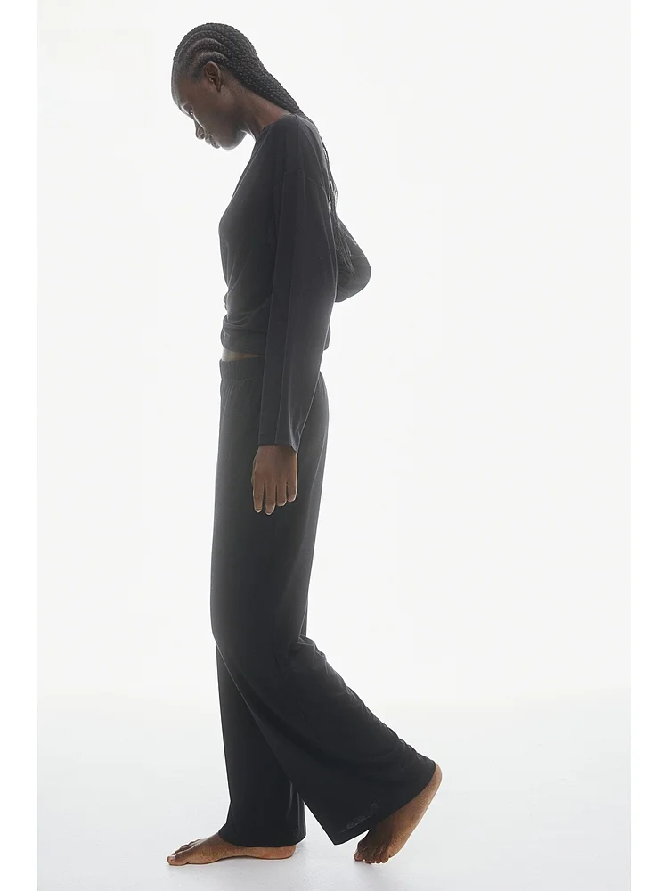 h-m-autunno-donna-spwear-set-sweatcloth-lungo-sve-rotondo-ne-pullover-casual-abbigliamento-per-la-casa-poliestere-rayon-spandex