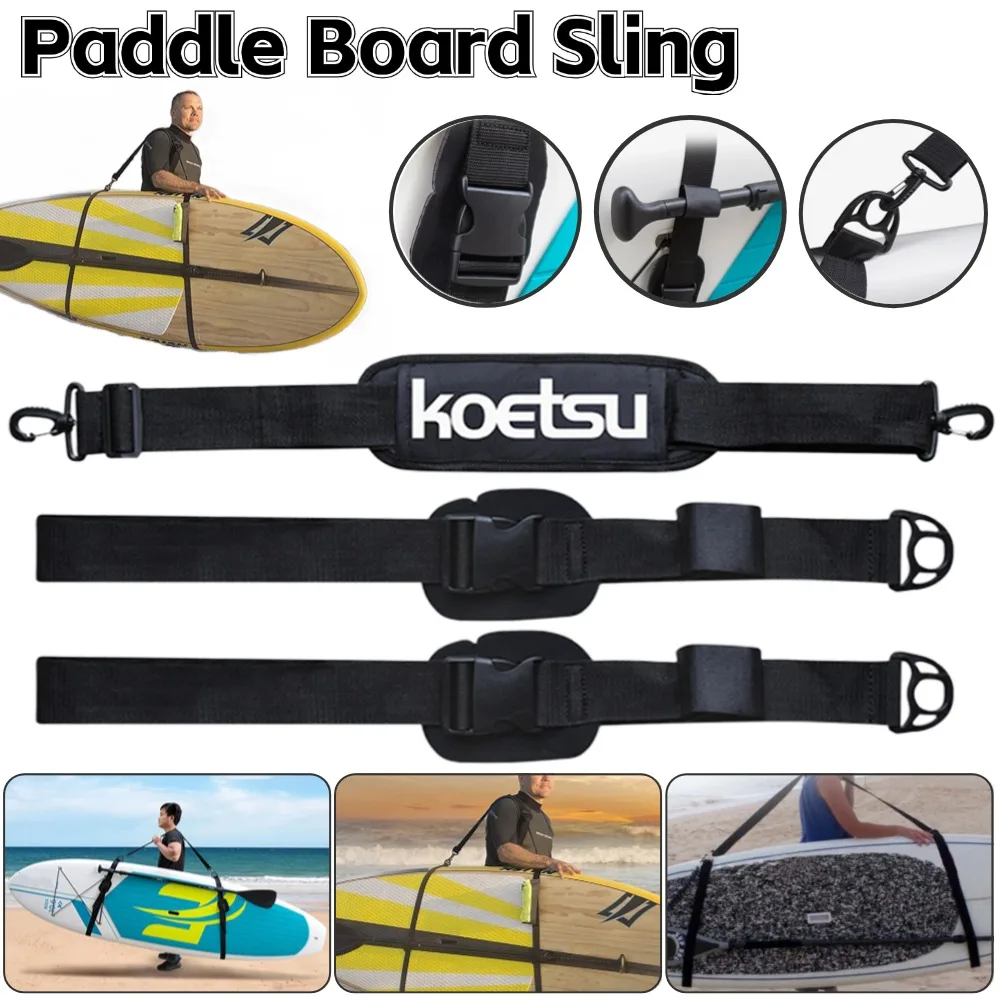 

Adjustable Surfboard Shoulder Strap Carry Sling Stand Up Paddleboard Surf Board Surf Fins Paddle Wakeboard Surfing Kayak Tool
