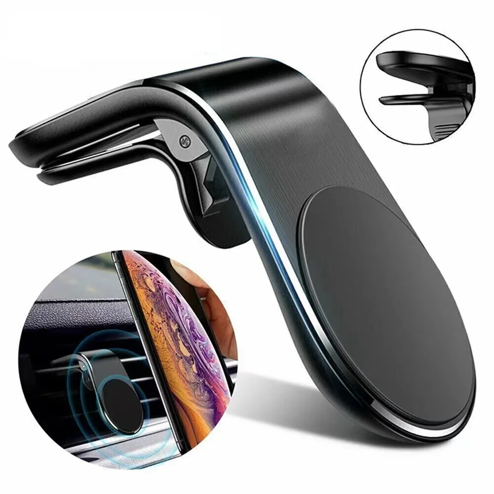 

Magnetic Bracket Phone Holder Car Vent Installation Universal L Mobile Phone Mounts Car interior accessories For iphone Samsung