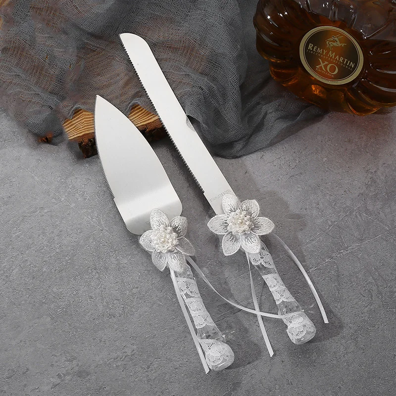 Romantic love just married Stainless Steel Cake Knife Server Set Cake Shovel Rustic wedding Bridal Shower party gift Decoration