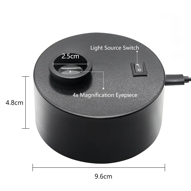 Diamond Gemstone Jewelry & Jade Ruby 365nm Dark Field UV Light Fluorescent Lamp Gemological Identification Tool