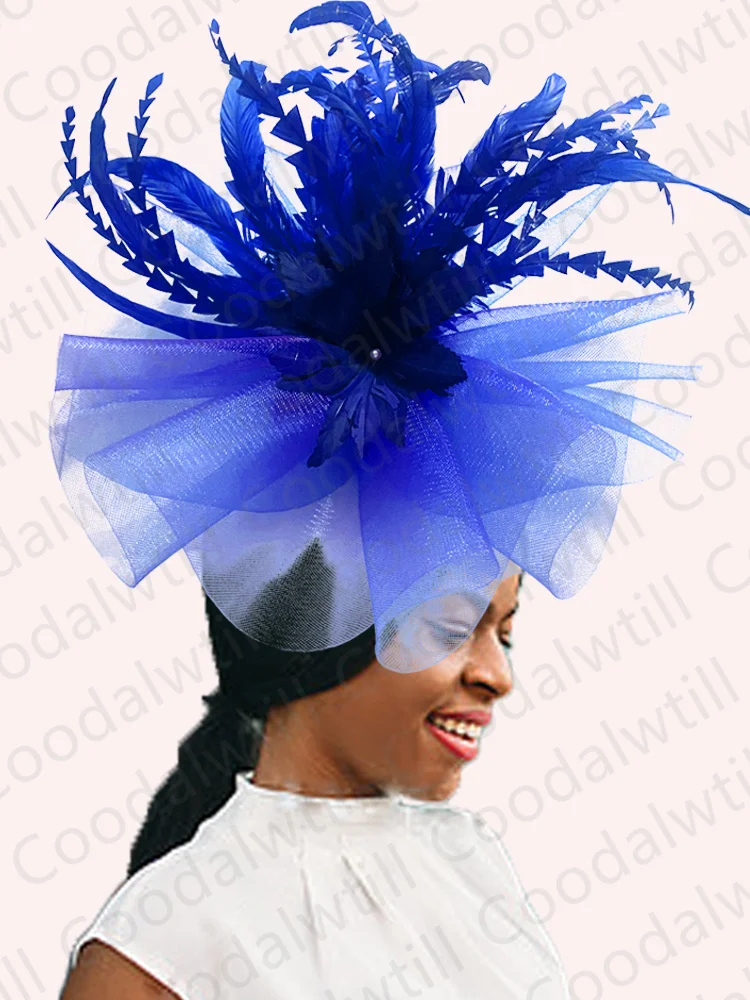 

Women Church Big Fascinator Hats Kentucky Derby Chapeau Cap Hair Clip Ladies Elegant Event Occasion Pillbox Cap Party Headwear