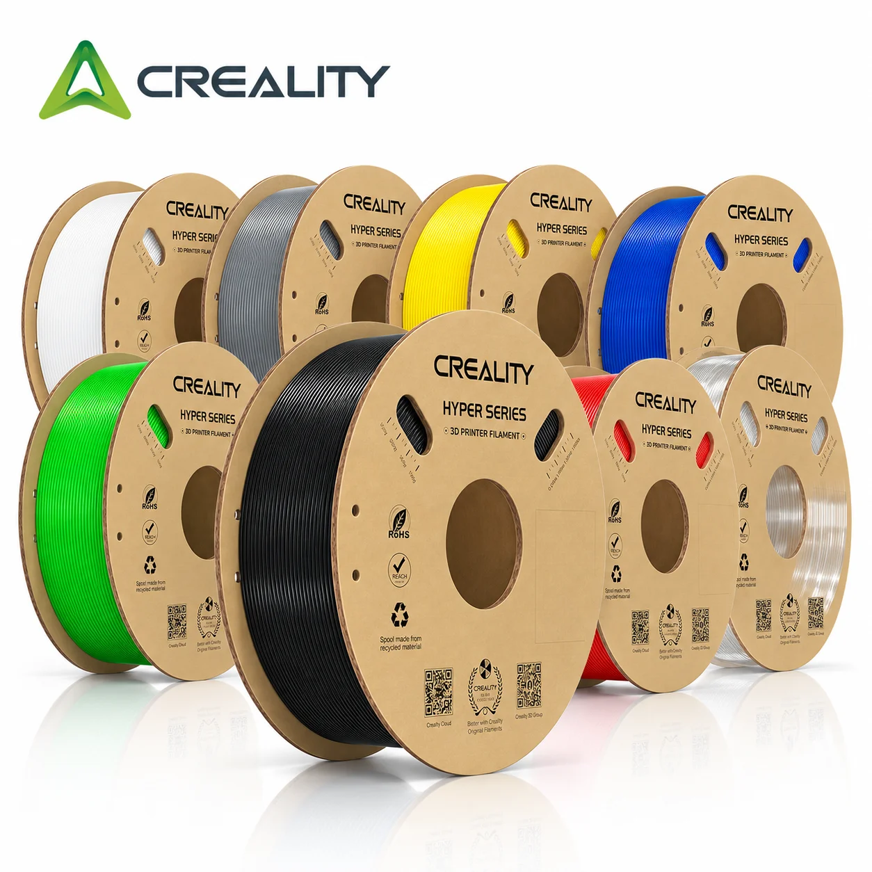 Creality Hyper PETG 3D Printer Filament 1.75mm 1KG High Speed Tough Impact Resistant Waterproof Weather Resistant FDM Material