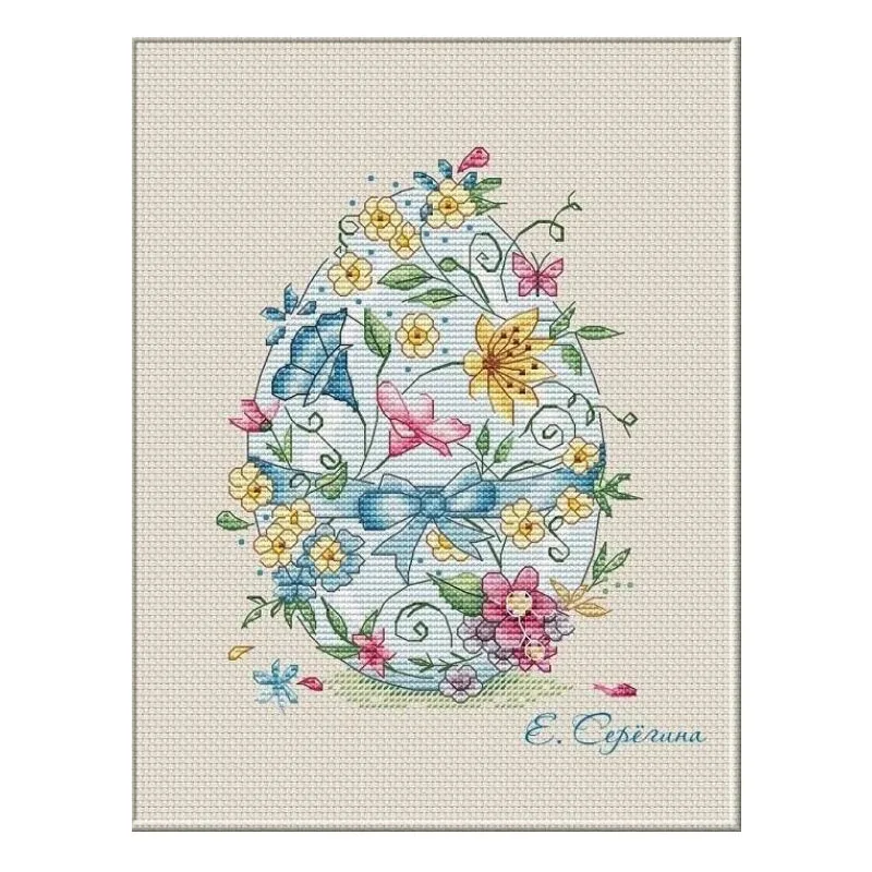 easter flowers and eggs 22-27 cross stitch kit  aida fabric 18ct 14ct canvas cotton thread embroidery kits DIY craft set