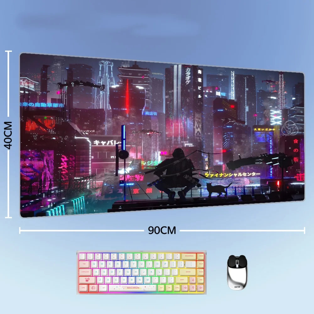 New Large Gaming Mouse Pad Beauty City Sencery Extended Soft Computer Keyboard Mat Non-Slip Rubber Base Mousepads