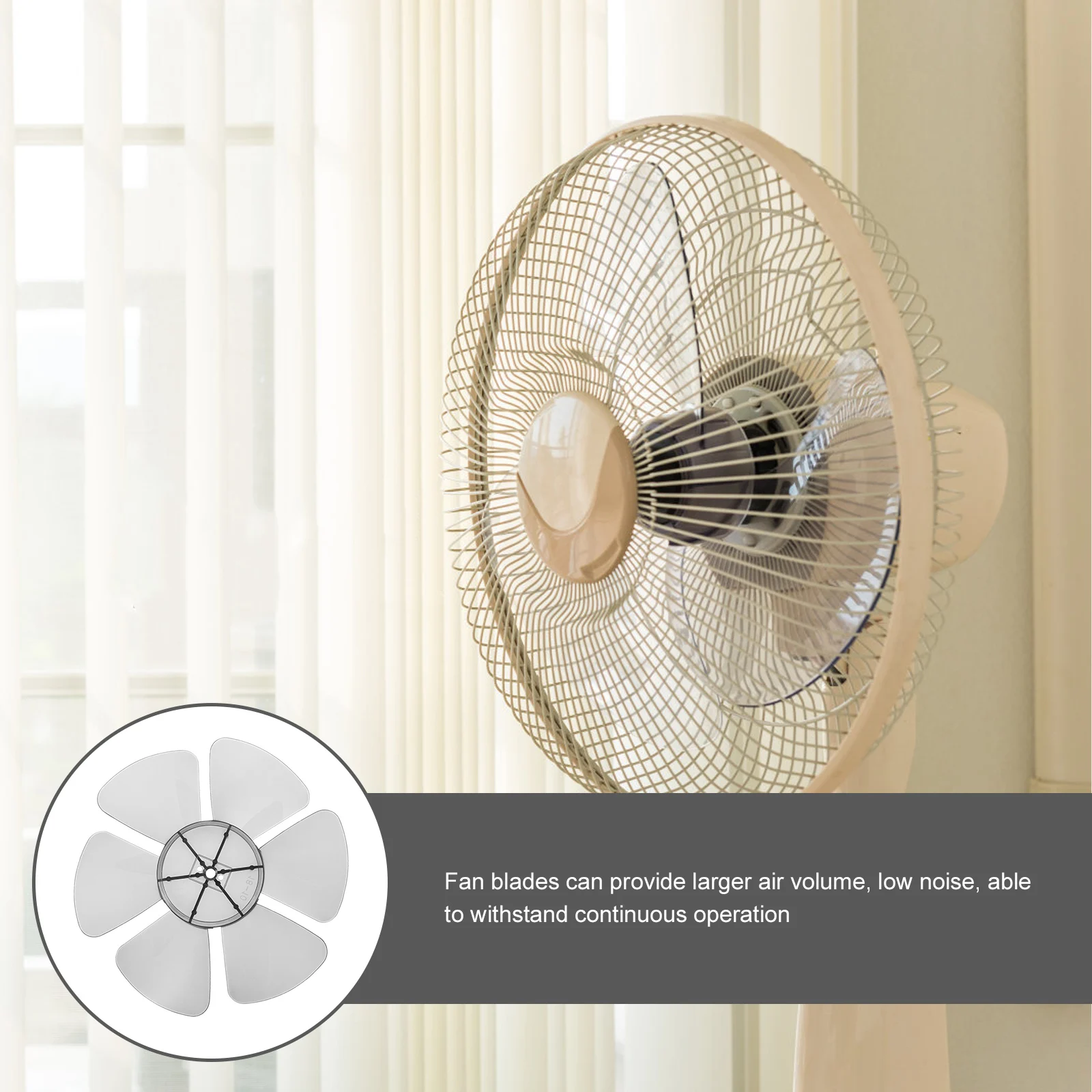 

Plastic Fan Blades Replacement for St Floor Fans Electric Table Accessories Low Noise Large Easy Install Clean