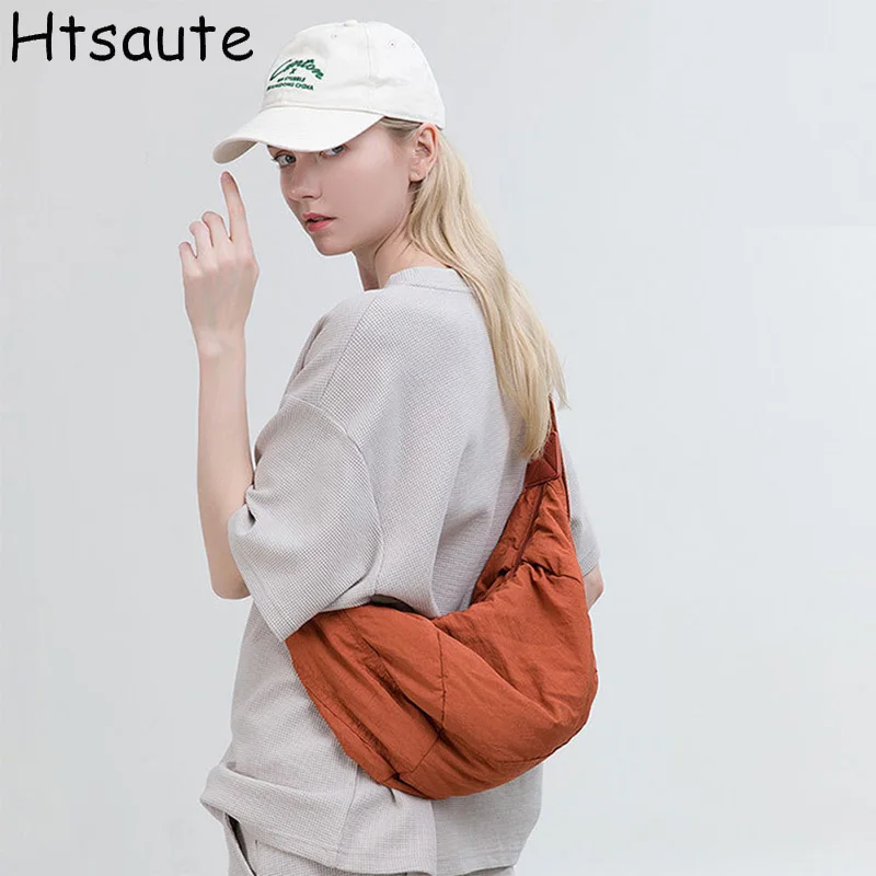 

New Crossbody Bag Women Large Capacity Casual Nylon Shoulder Bags Versatile Nylon Dumpling Bag for Women Autumn Winter Fashion