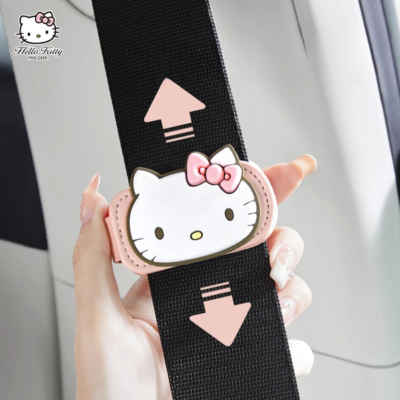 Kawaii Sanrio Autositzgurtspanner Hello Kittys Niedliche Anime-Begrenzer Schwangere Frauen Kinder Anti-Hals-Bauch für Mädchen Geschenk