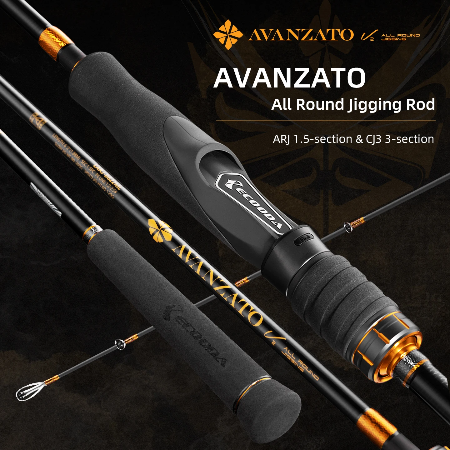 

Ecooda AVANZATO EARJ all round jigging rod 30T carbong blank FUJI O ring