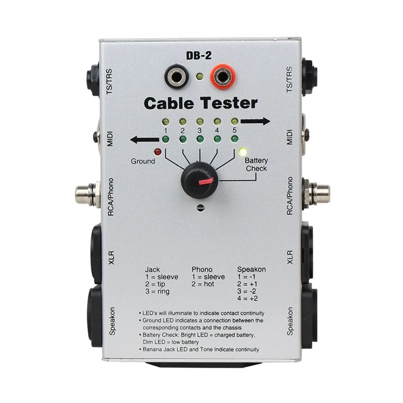 

DB-2 Line Tester Audio Cable Signal Test Instrument Audio Engineering Line Tester Multi-Function Line Tester