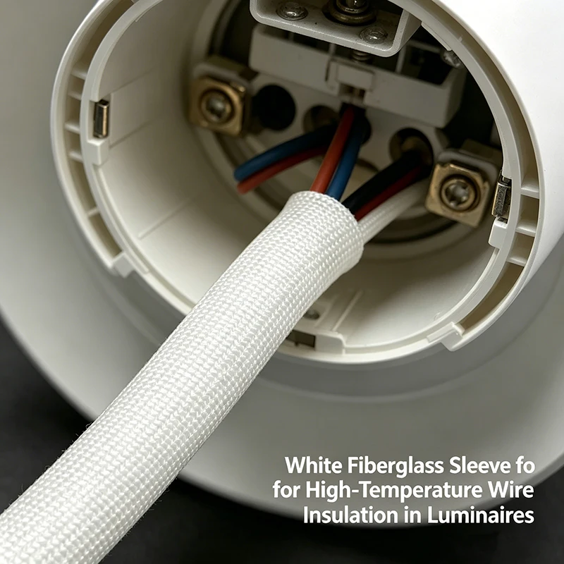 ID 1-10mm Fiberglass Braided Sleeve 600Deg.C 200M Flame Retardant High Temp Heat Insulated Tube Cable Wiring Harness Protector