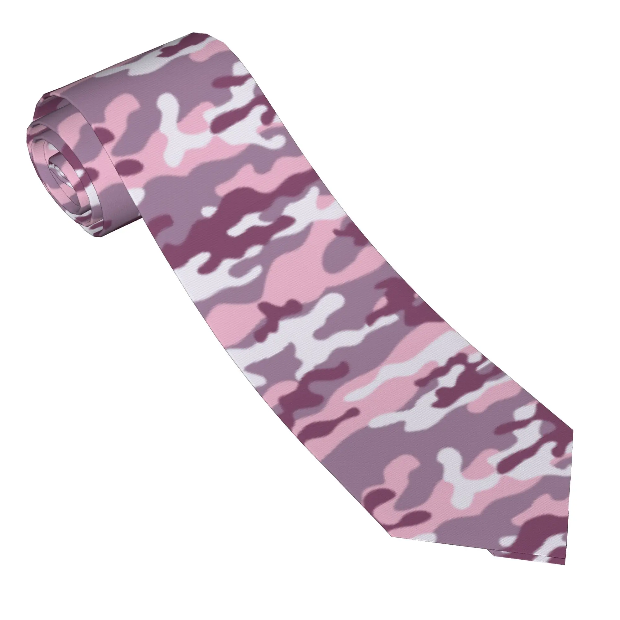 Abstract Pink Camouflage Men Necktie Skinny Polyester 8 cm Classic  Neck Ties for Mens Shirt Accessories Gravatas Wedding  Party