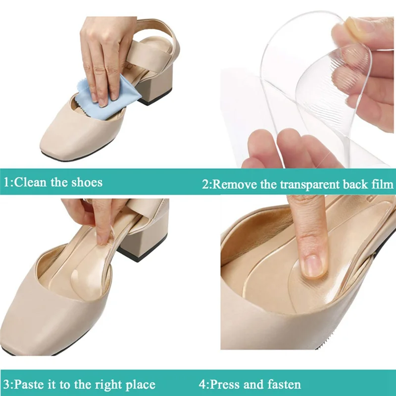 

WOWFU-(24PCS) Arch Support,Soft Gel Insole Pads,For Plantar Fasciitis And Flat Feet,Arch Pain Relief, For Men And Women