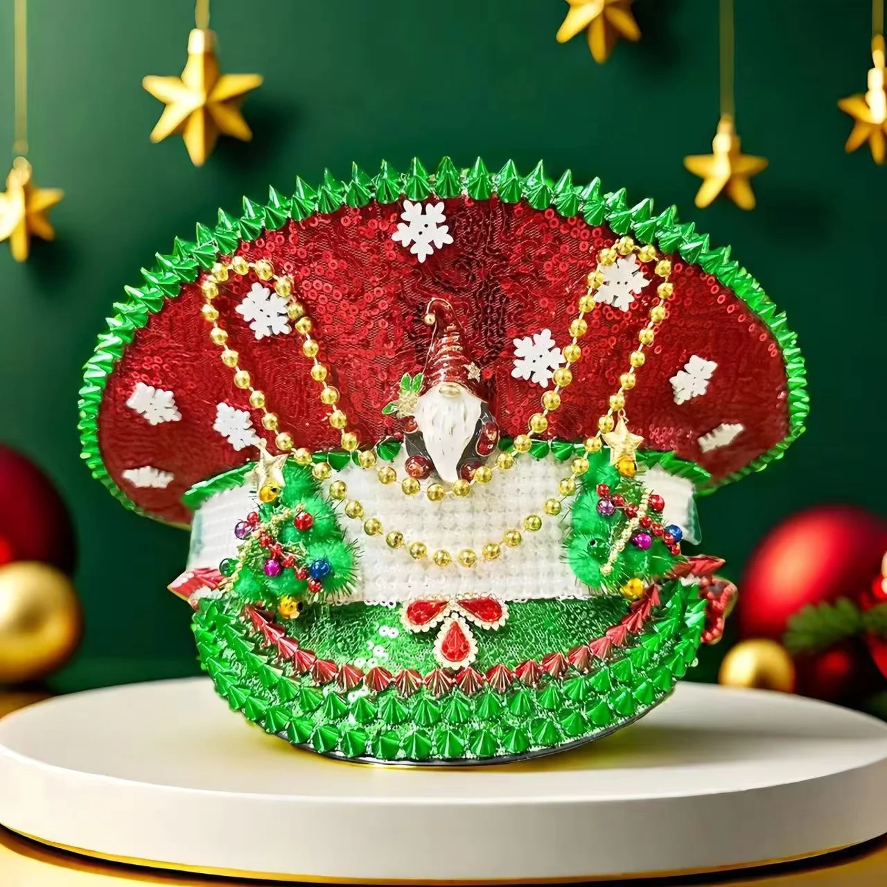 HongLuan  Halloween Costume Hat, Captain Hats Rhinestone for Burning Man Festival Woman, Cosplay Female Accessories