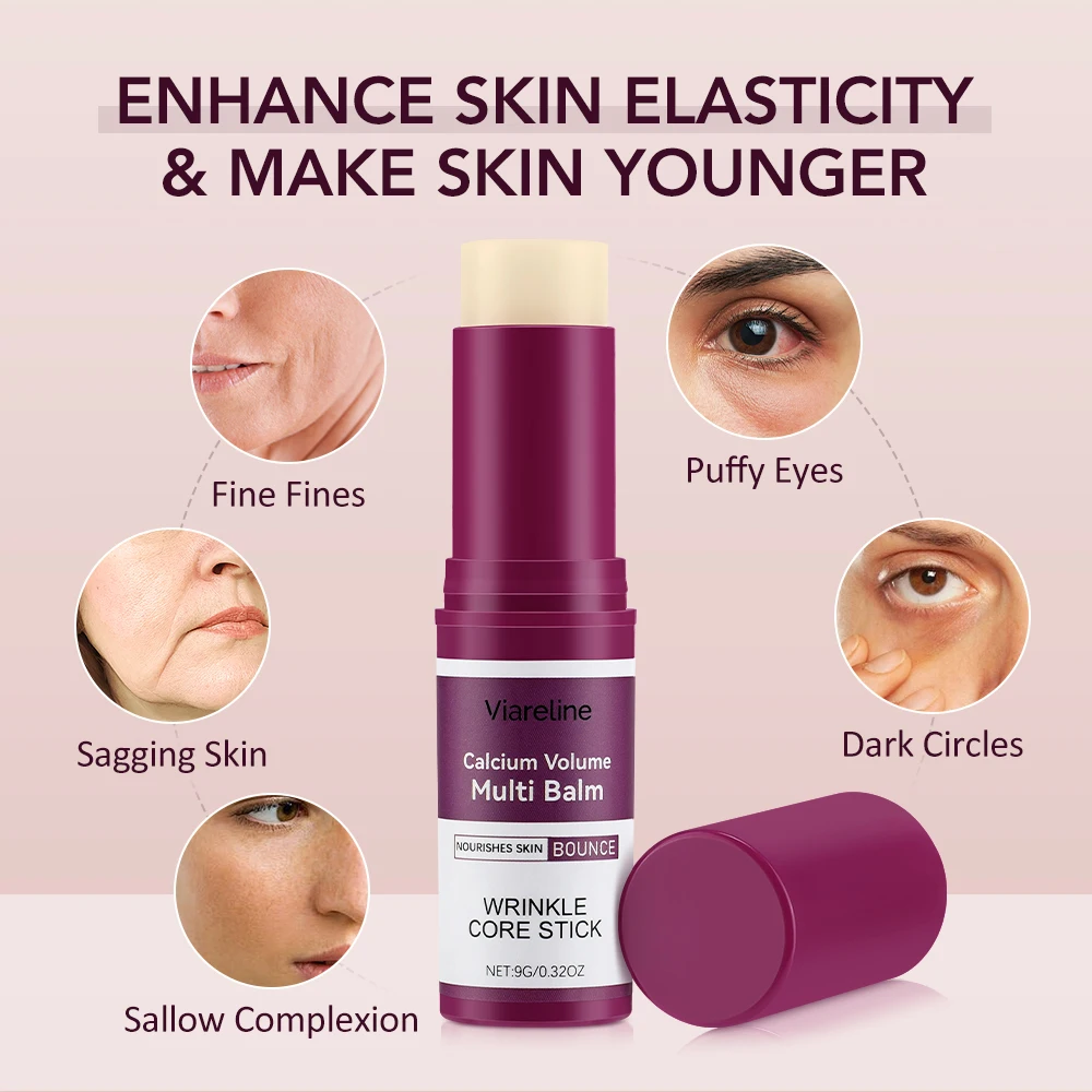Calcium Volume Multi Balm Stick Korean Skin Care Face Eye Cream Collagen Deep Moisturizing Anti-Wrinkle Suitable for Pre Makeup