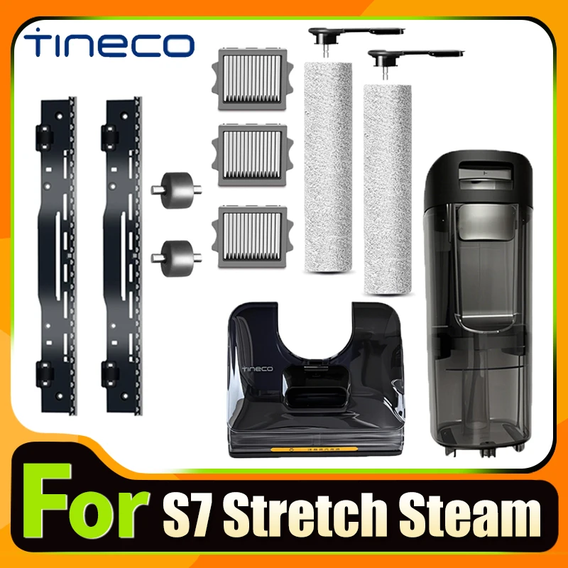 Original Accessories For Tineco FLOOR ONE S7 Stretch Steam Wet Dry Bucket brush roller HEPA Filter Holder Vacuum Cleaner Parts