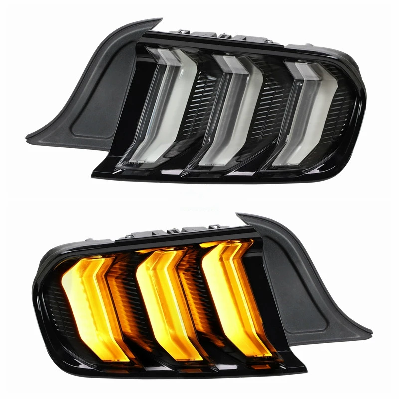 

Ford Mustang LED Taillight LED Tail Lamp for 2015-UP Full LED Brake +DRL+Turn Signal with Red Clear and Smoked Three Colors