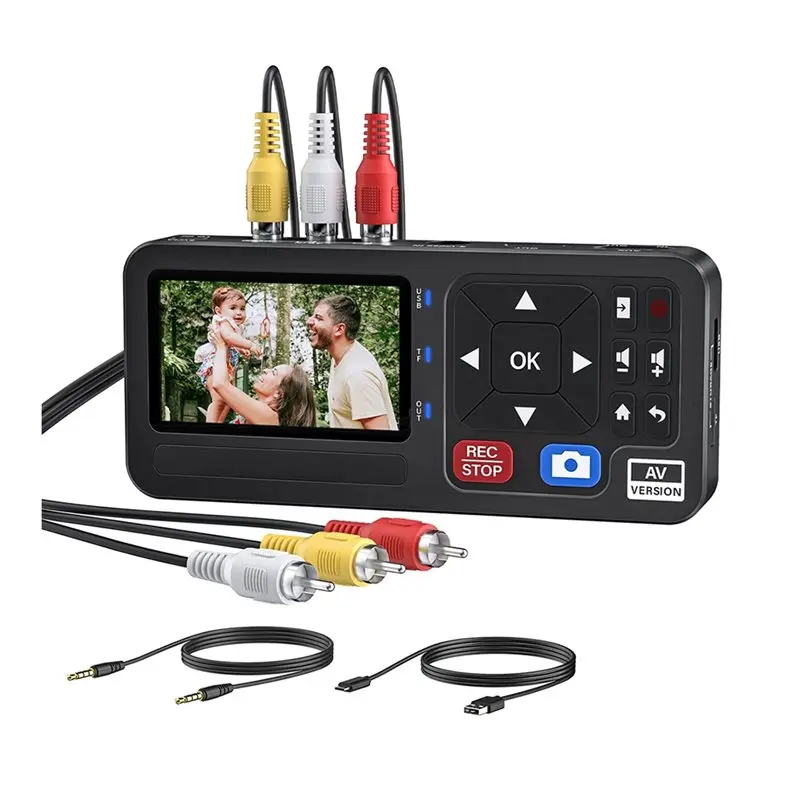 【SUPERDEALS】Digital Converter Box HD Video Capture 1080P 4K -Compatible/CVBS/VGA/YPBPR Recording With 3