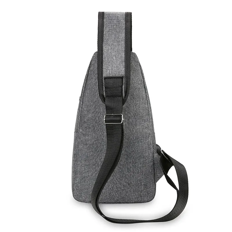 2023 New Men\'s Usb Smart Chest Bag Crossbody Shoulder Bag Canvas Korean Casual Men\'s Bag