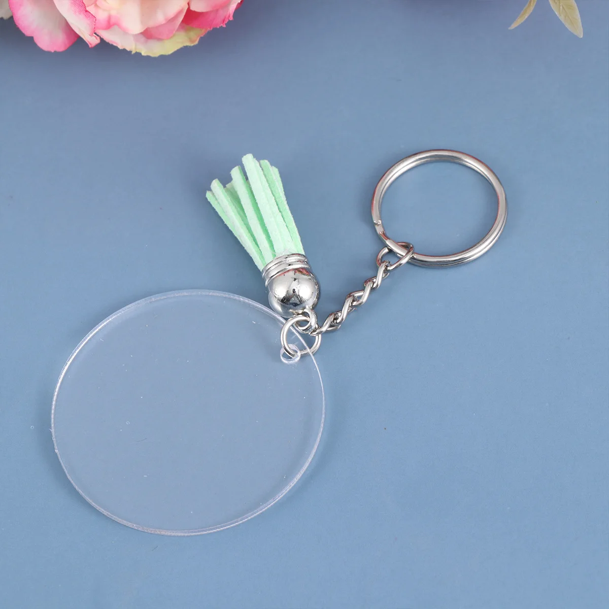 

72pcs Acrylic Key Chain Charms Cute Tassels for DIY Keychains Ring Holder Bulk Accessories Jewelry Parts
