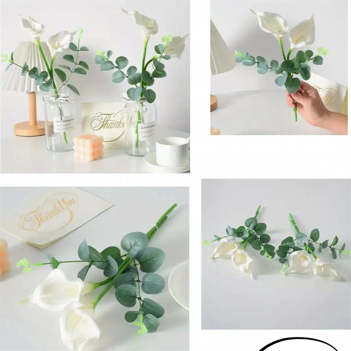 PU Calla Lily Simulation Flower Home Decoration Floral Arte Set Decoration Wedding Bouquet Diy