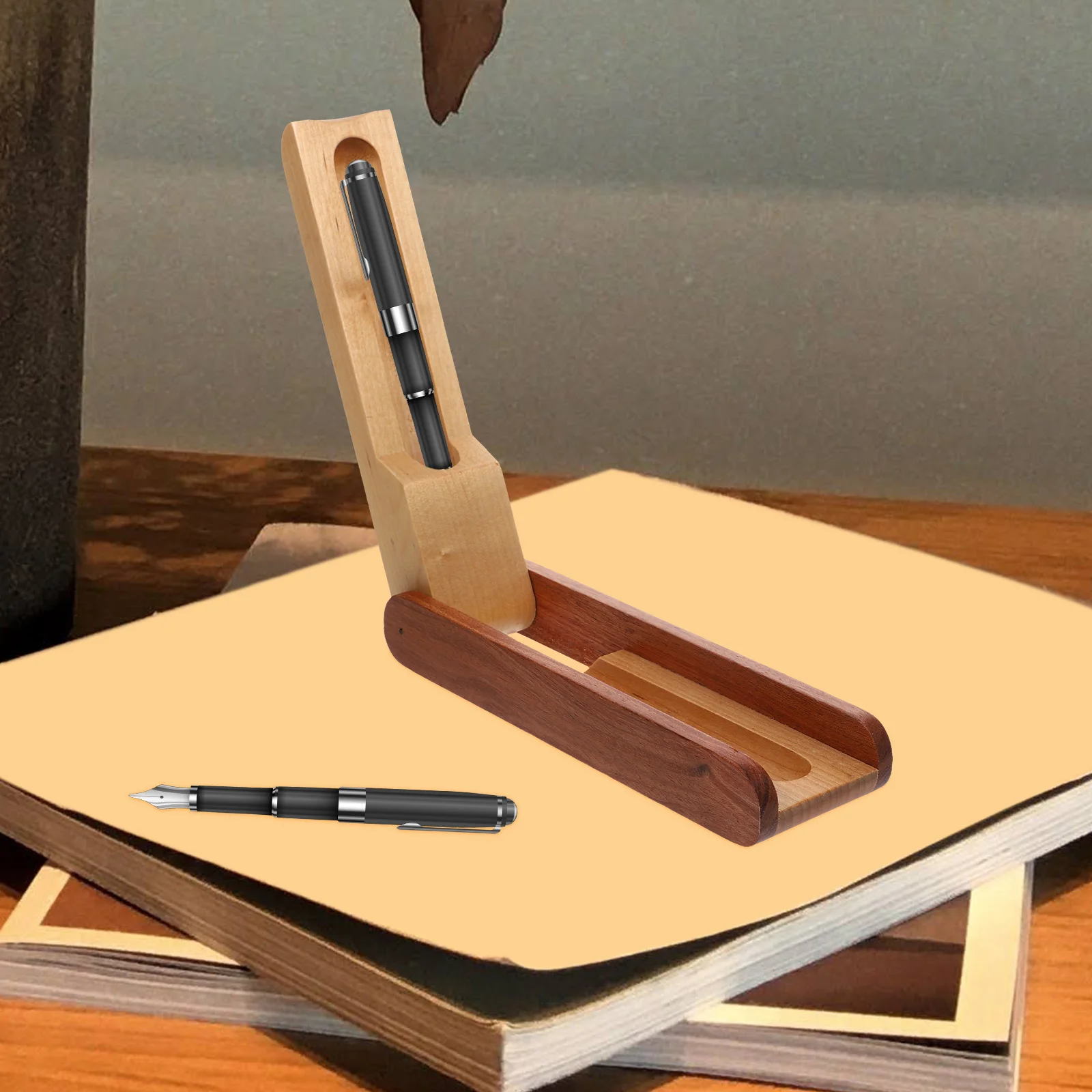 

Gift Pen Box Retro Single Slot Lightweight Portable Empty Pencil Case Protective Organizer For Pens Small Desk Storage