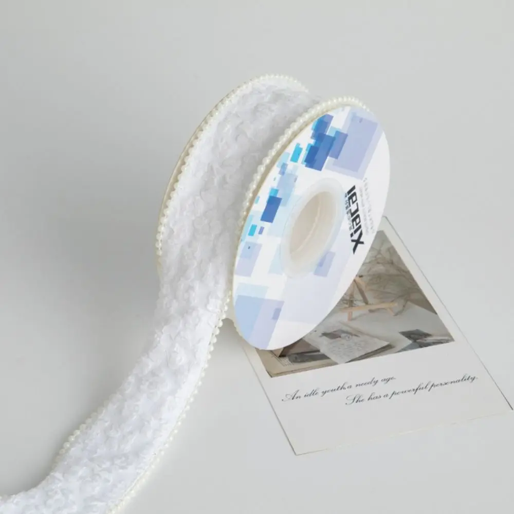 

5Yard 4cm Flower Trim Ribbon Dopamine Lace Embroidery Edge Trim Decorating Photo Props DIY Applique Sewing Craft