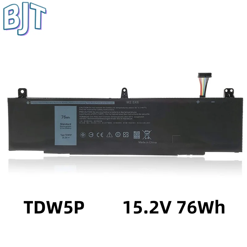 

New Laptop Battery TDW5P For DELL Alienware 13 R3 ALW13C-1738 2508 2718 2738 2838 JFWX7 04RRR3 0V9XD7 4RRR3 P81G 15.2V 76Wh