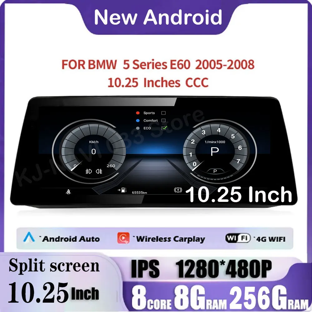 

Android 14 For BMW 5 Series E60 2005-2008 CCC System 10.25 lnch Car Video Radio IPS Screen Player Multimedia GPS Navigation BT